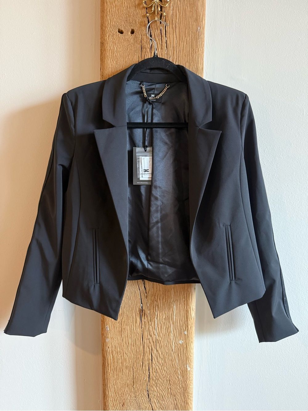 NWT Elisabetta Franchi Cropped Blazer Jacket